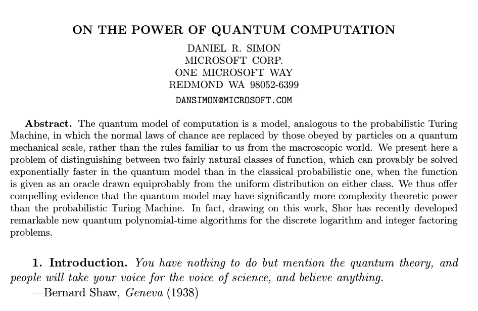 power of quantum