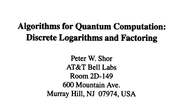 quantum computation